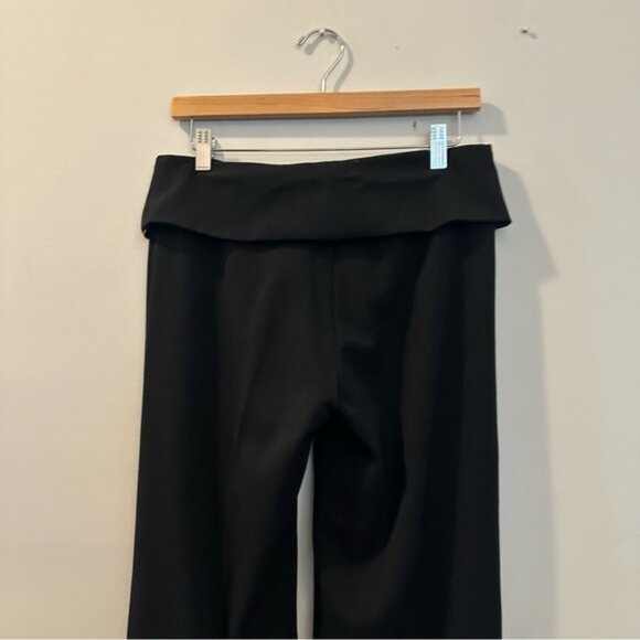 Vintage Y2K Cache Black Wide Leg Sailor Pants Gold Button Flare Size 6 - Picture 7 of 11